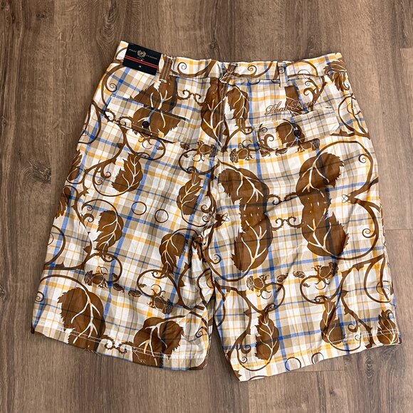 NEW Phat Farm Classics Retro Plaid Leaf Shorts Men's 40 - Picture 8 of 8